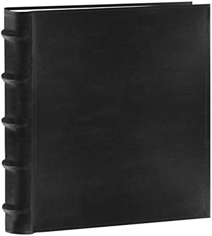 Albums CLB-246/BK 200 Cepli Avrupa Gümrüklü Deri Fotoğraf Albümü, 4 x 15 cm Baskılar için, Siyah