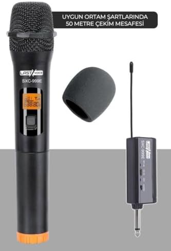 SXC-999E Şarjlı Telsiz Kablosuz EL Mikrofonu