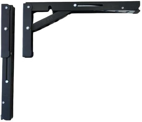 Hırdavat Mandallı Katlanabilir Masa Konsolu 1 Çift Siyah 40cm