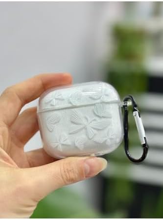 3. Nesil ile Uyumlu Simli Kelebek Baskılı Özel Tasarım Kalın Silikon Koruyucu Kılıf - Kelebek