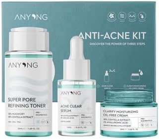 Anyong Akne Karşıtı Ve Gözenek Sıkılaştırıcı Karma-yağlı Cilt Bakım Kiti (TONİK, SERUM, KREM)/ Azelaik Asit (50 ML + 12 ML + 20 ML)