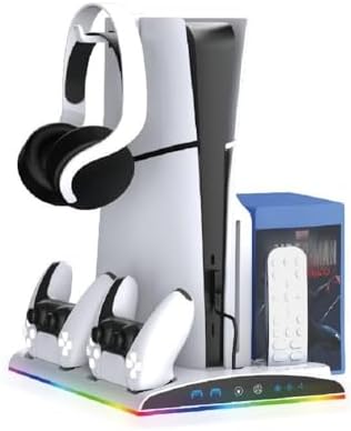 TP5-3570 PS5 Soğutucu Organizatör 2 Fanlı Stand Kol Şarj Edici Stand 3 USB Hub Kulaklık platstation Standı