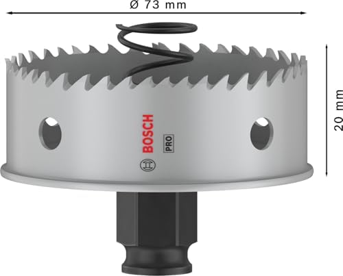 1 x Pro Sheet Metal Power Plus Delikli Testere (Paslanmaz Çelik Levhalar, Çelik Levhalar, Ø 73 mm, Profesyonel Aksesuar Döner Matkap/Sürücü)