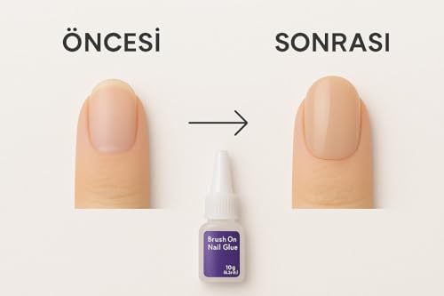 12 Adet Yumuşak Jel Takma Tırnak Seti, Kendinden Yapışkanlı Doğal Görünümlü Sahte Tırnaklar, Önceden Baz Katlı, Uç Astarı Hazır, HEDİYE 10g Fırçalı Nail Glue, Kolay Uygulama, Güçlü ve Dayanıklı