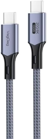 Veggieg 100W 5A USB3.2 Gen 2 20 Gbps 8K 60Hz Type-C Görüntü Şarj ve Data Kablosu 5 Metre