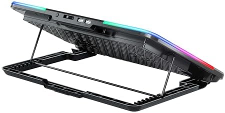 Gaming M60 Laptop Soğutucu, Notebook Stand,10 RGB ışık kontrolü, 15.6-17 inch, Hız kontrolü, 6 Büyük fan,Telefon standı, 2 USB