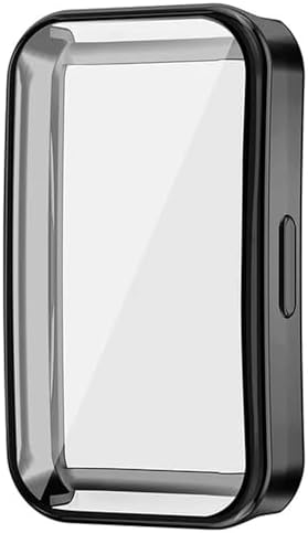 Galaxy Fit3 ile uyumlu Silikon Kasa Ekran Koruyucu 360 Tam Kapatan Çerceve PC Kasa Koruma Silikon Çerçeve (Siyah)