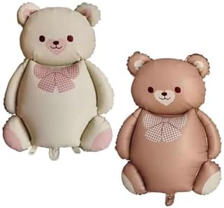Retro Büyük Bej Ayı Folyo Balon 65,5-90 Cm