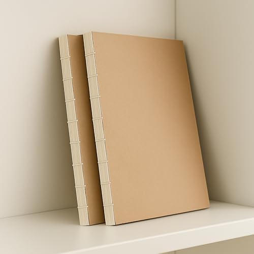 Özel Tasarım Kapaklı A4 Defter - 180 Derece Açılabilir, Sırtı Dikişli,%100 El İşçiliği, Ofis, Okul, Günlük Kullanım İçin İdeal Defter (Çizgisiz)