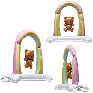 Retro Salıncakta Sallanan Ayıcık Folyo Balon Ayaklı Baby Shower Balon