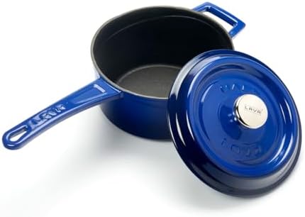 Döküm Yuvarlak Sos Tenceresi Metal Saplı 16 cm, Mavi