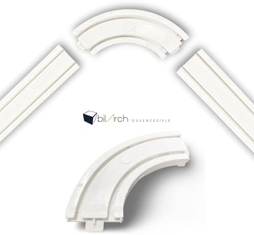 2 Raylı Perde Rayı Korniş 90° Dönüş Köşe Aparatı