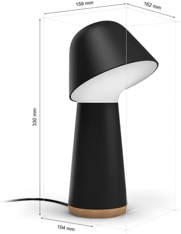 Hue Twilight Beyaz ve Renkli Ambiyans Masa Lambası, Siyah