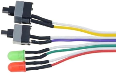 Ana Kart Power Kablosu Led Işıklı Reset Açma Kapama Butonu Kablosu On Off Switch 5064