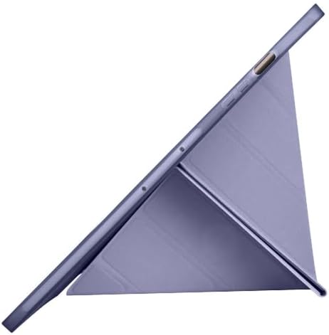 Galaxy Tab S9 FE Plus/S10 Plus ile uyumlu Kılıf Kalem Bölmeli Trifolding X610 X616 X820 X826 X828 Lavendery Gray