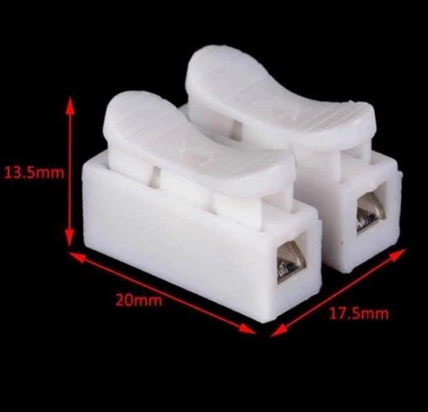 Mandallı Vidasız Sıra Kablo Klemens Basmalı Tip 2 li 2 pin 20'li Paket