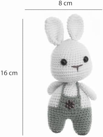 Renovon, Amigurumi TAVŞAN Anahtarlık,Birinci Sınıf Pamuk İpten Tığ El İşçiliği ile Yapılmış,Sevimli,Sağlıklı, Peluş,Elyaf Dolgu,Yaratıcı,Şık,Sağlıklı Sevimli Figürler Çanta ve vb için Süs