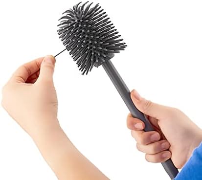Silikon WC Tuvalet Banyo Fırçası Klozet Fırçası Siyah Kare