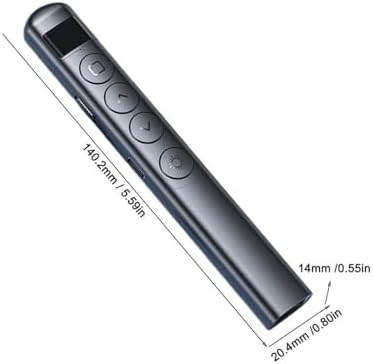 Dijital Ekranlı Şarjlı Lazer Sunum Kumandası Şarj Göstergeli Lazer Powerpoint Laser Pointer Slayt Atlatıcı