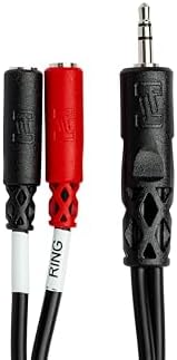 3.5 mm. TRS (M) - Dual 3.5 mm TS (F) Breakout Kablo (YMM-261)