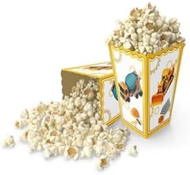 Inşaat Temalı Popcorn Kutu Patlamış Mısır Kutusu 8Li