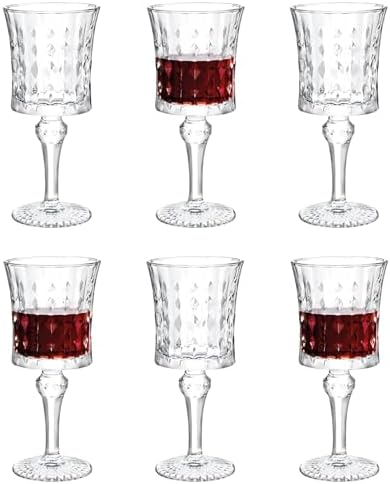 6'lı Kristal Kahve Yanı Seti - 200 ml Zarif Desenli Bardak, Su ve Şerbet Kadehi, Davet ve Günlük Kullanım İçin Şık Tasarım