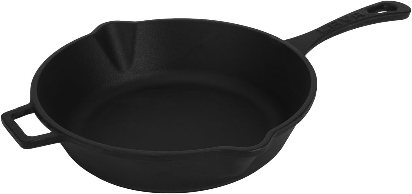 Döküm Yuvarlak Kızartma Tavası Döküm Demir Yekpare Saplı. Çap(Ø)24cm