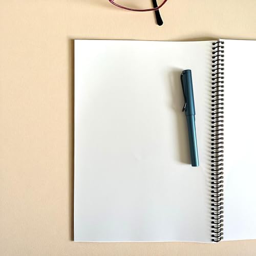 Çizgisiz Spiralli Not Defteri, A4 Boyut (21x29,7 cm), 60 Yaprak, 90gr. Ivory Kağıt, Ofis İçin İdeal (Siyah Kapak)