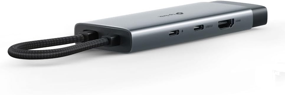 UH7020C, 4K 60Hz HDMI, Gigabit Port, 100W Hızlı Şarj, SD ve MicroSD Kart Yuvası, 5Gbps Data Transfer Hızı, 7'si Bir Arada USB-C Hub