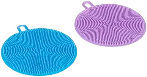 Yuvarlak Silikon Çok Amaçlı Silikon Bulaşık Fırçası, 2'li