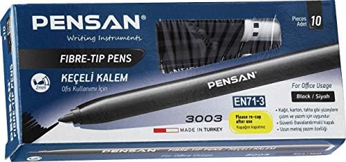 3003 Ofis Tipi Keçeli Kalem Siyah 10 Lu - PE3003KK10S