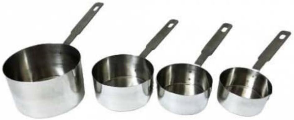 Ölçü Kabı Seti 4'lü, Paslanmaz Çelik, Çok Renkli