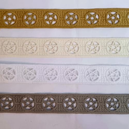 Yıldız motifli şerit nakış modeli | Nakış Aksesuar (Ekru)