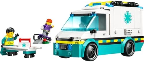 City Acil Yardım Ambulansı 60451 - Model Araç Seven 5 Yaş Üzeri Çocuklar için Yaratıcı Oyuncak Yapım Seti, Doğum Günü Hediyesi (184 Parça)