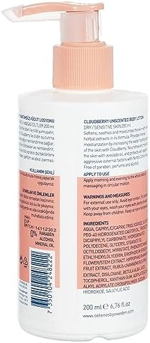 Cloudberry Vücut Losyonu Kuru/Hassas Ciltler Parfümsüz (200 ml)