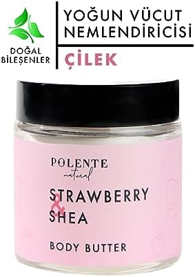 Polente Natural - Çilek & Shea Body Butter/Yoğun Vücut Nemlendiricisi (100 ml)