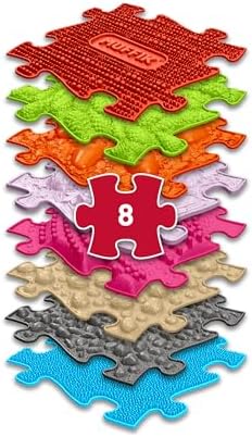 MUFFIK MFK-020-1 Medium 1 Orta Boy Duyusal Motor Yapboz Matı Çocuklar için, Bebekler için Duyusal Oyun Matı, Yetişkinler için Masaj Yapboz Zemini 105 x 55 cm