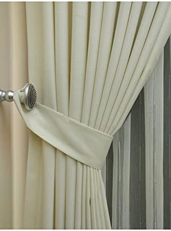 Ekru Düz Renk Fon Perde, Pilesiz Düz Dikim, Tek Kanat 70 x 270 cm