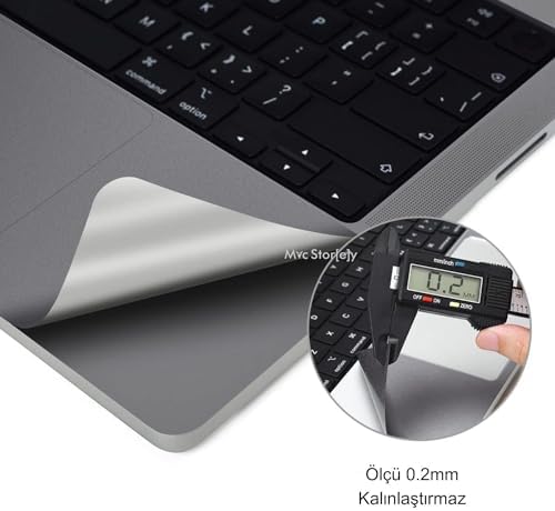 Pro 15 inç Bar ID Uyumlu Trackpad Koruyucu A1707 A1990 Mat Ultra İnce Çizilme Önleyici Gri