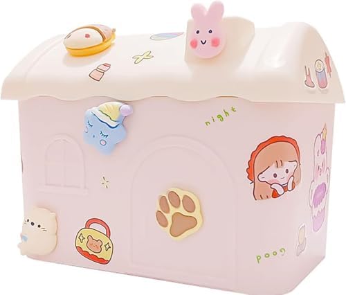 DIY Nemlendirici, Şirin Ev Tasarımı, 600ml Su Kapasiteli, USB Girişli, Sessiz ve Etkili Hava Nemlendirme, Dekoratif ve Kullanışlı (Pembe)