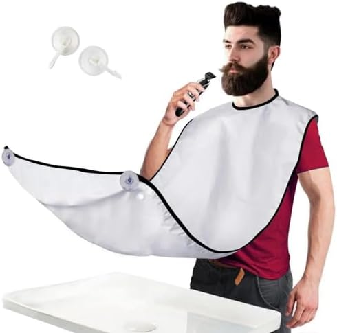 Sakal Traş Önlüğü Saç Kesme Örtüsü Vantuz Aparatlı Yapışkan Bez Berber Tıraş Önlüğü Pratik Çok Amaçlı Ayna Cam ve Yüzey Yapıştırmalı