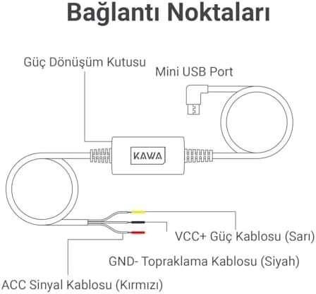 PT01 D8 / D10 Uyumlu Mini USB Modu Bağlantı Kiti Akü Sigorta Modunda Kayıt için Bağlantı Kablosu