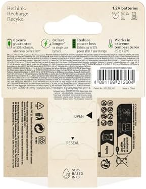 ReCyko 1300 AA Kalem Ni-MH Şarjlı Pil, 1.2 Volt, 2'li Kart