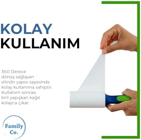 Co. Kedi Köpek Saç Kıl Tüy Toplayıcı Rulo 1 Rulo 6 Yedek Her Biri 60 Yaprak