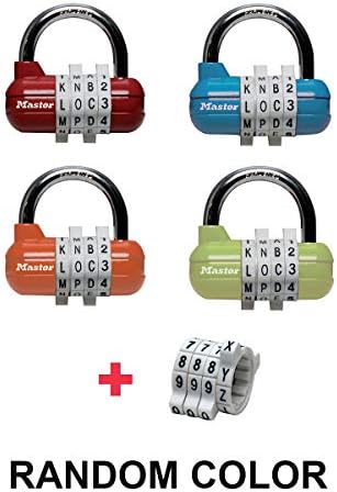 1534EURD şifreli kilit veya harf, rastgele renk, 5,9 x 6,4 x 2,6 cm