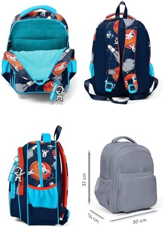 Lacivert Mavi Astronot İlkokul ve Günlük Sırt Çantası - Erkek Çocuk