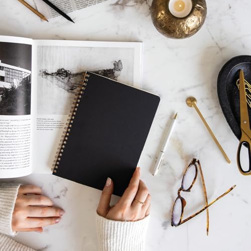 A5 Siyah Karton Kapak 70 Yaprak 110 gram Çizgili Not Defteri