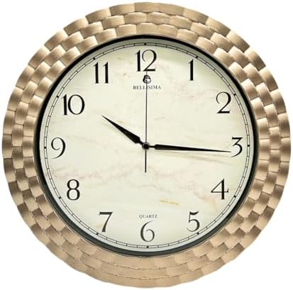 BL-1037 Serisi Klasik Kadran Örme Desenli Sessiz Akar 30 cm Duvar Saati