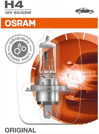 H4 Orijinal Far Ampulü, Tekli Paket 12V 60/55W, Tek Ampul Made in