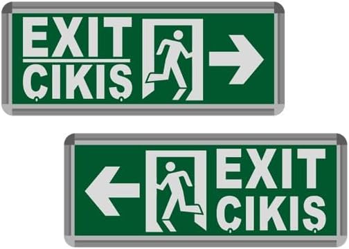 3w Çıkış-Exit Led Armatür - 2 Adet (Sağ-Sol) HS 4600